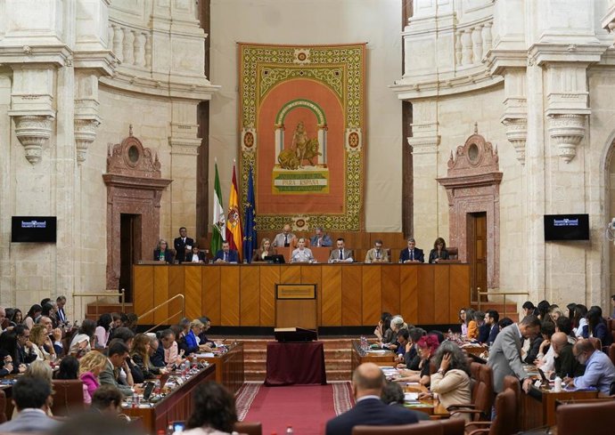Pleno del Parlamento de Andalucía.