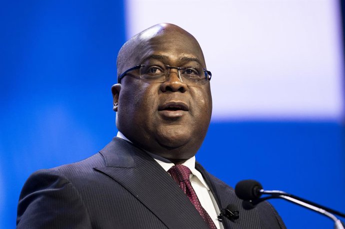 Archivo - Arquivo - 1º de março de 2020, Washington, DC, Estados Unidos: 1º de março de 2020 - Washington, DC, Estados Unidos: FELIX TSHISEKEDI, presidente da República Democrática do Congo, discursando na Conferência de Políticas do Comitê Americano-Isra