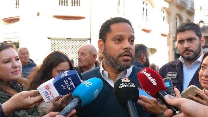 Ignacio Garriga, secretario general de Vox, ha estado este domingo en Zaragoza.