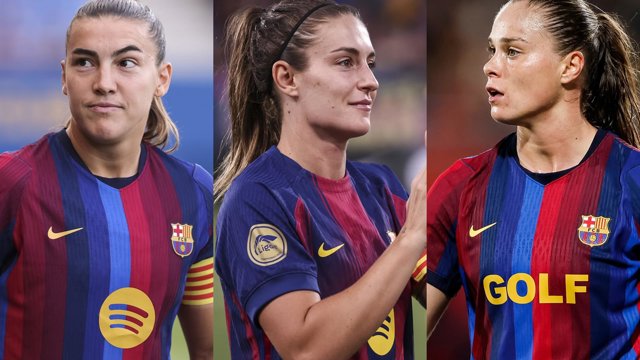 Patri Guijarro, Alexia Putellas y Ewa Pajor