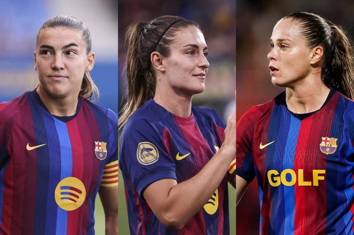 Patri Guijarro, Alexia Putellas y Ewa Pajor