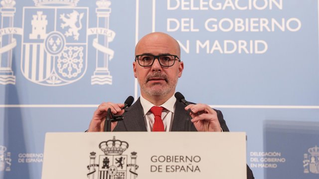Archivo - El delegado del Gobierno en la Comunidad de Madrid, Francisco Martín, durante una rueda de prensa, en la sede de la Delegación del Gobierno, a 20 de febrero de 2026, en Madrid (España). Durante la rueda el delegado del Gobierno ha presentado el