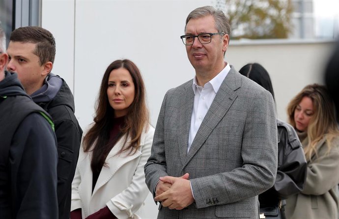 El expresidente serbio, Aleksandar Vucic, durante las elecciones anticipadas del 25 de octubre