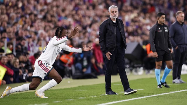 Jose Mourinho en El Clásico contra el FC Barcelona del Spotify Camp Nou el 25 de octubre de 2026
