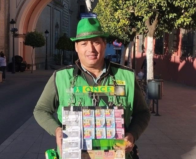 El vendedor de la ONCE Juan Guerra