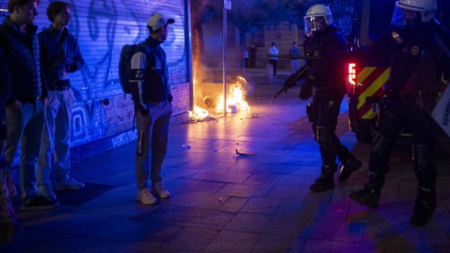 Disturbios en el centro de la ciudad, a 24 de octubre de 2026, en Barcelona, Catalunya (España).