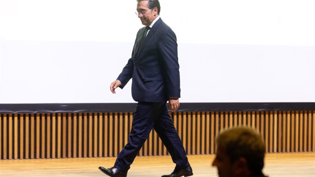 El ministro de Asuntos Exteriores, Unión Europea y Cooperación, José Manuel Albares, durante la apertura del IV Foro España-Tailandia, en la sede del Ministerio, a 21 de octubre de 2026, en Madrid (España). El IV Foro España-Tailandia, organizado por Casa