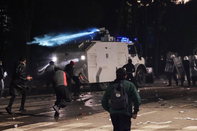 Imagen de archivo de las protestas en Albania. 