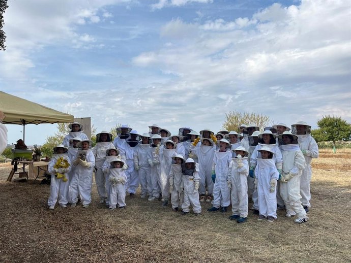 Actividad de apicultura de la Semana del Voluntariado de la Fundación Naturgy.