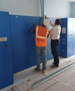 Obras de rehabilitación de las habitaciones afectadas en el incendio del hospital Santa Lucía