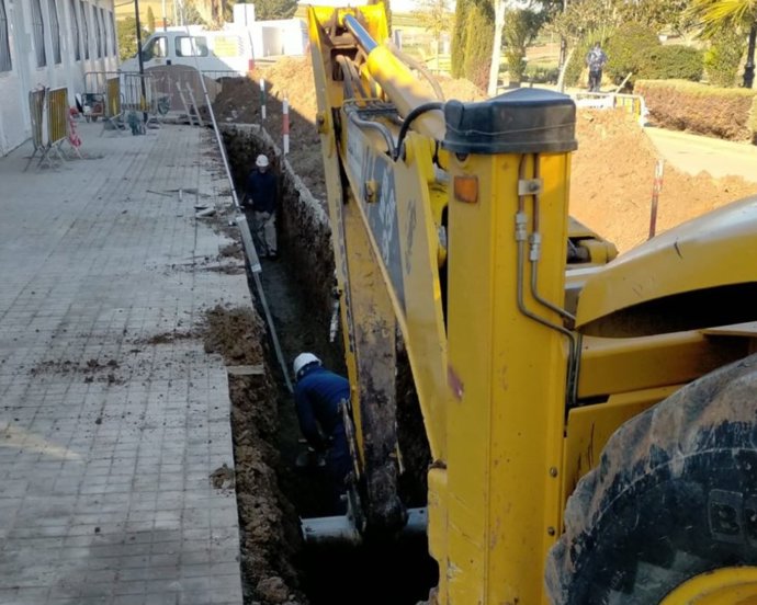 Obra de saneamiento.