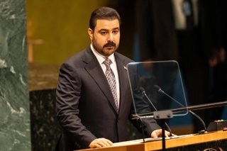 Archivo - September 25, 2026, Bronx, New York, USA: Prime Minister of Iraq Ali Falih Al-Zaidi speaks during General Debates on day 4 of UN General Assembly 81 at UN headquarters in New York, NY on September 25, 2026.