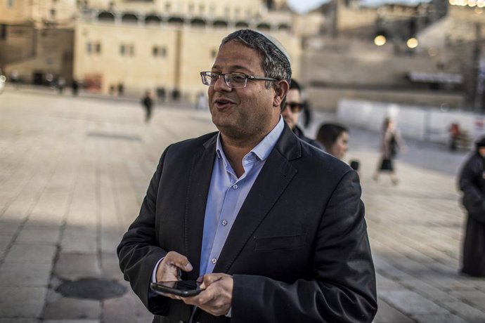 Archivo - Arquivo - 31 de março de 2022, Israel, Jerusalém: Itamar Ben-Gvir, deputado israelense de extrema direita do Knesset, visita o complexo de Al-Aqsa, na Cidade Velha de Jerusalém. Ben-Gvir visitou o complexo de Al-Aqsa na madrugada desta quinta-fe
