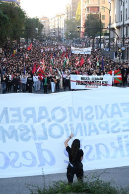 Manifestación en Bilbao contra Vito Quiles