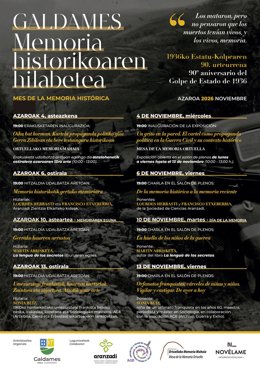 Cartel del Mes de la Memoria Histórica de Galdames