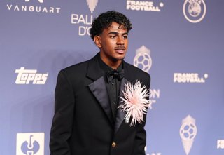 Lamine Yamal durant la Gala de la Pilota d'Or