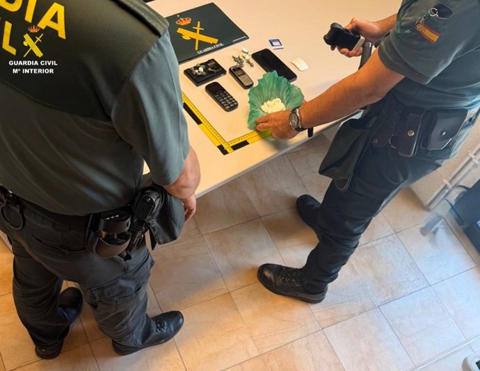 Droga hallada por la Guardia Civil en Tébar.