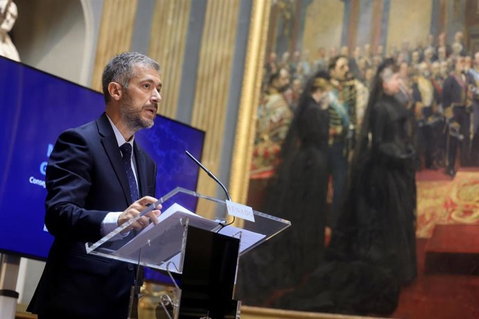 El consejero de Presidencia, Justicia y Administración Local de la Comunidad de Madrid, Miguel Ángel García Martín, en el Foro Iberoamericano de la Hispanidad: tradición jurídica hispánica
