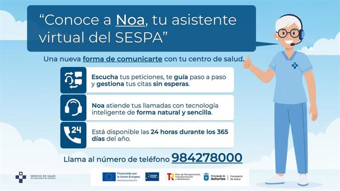 Archivo - Asiste virtual 'Noa'.