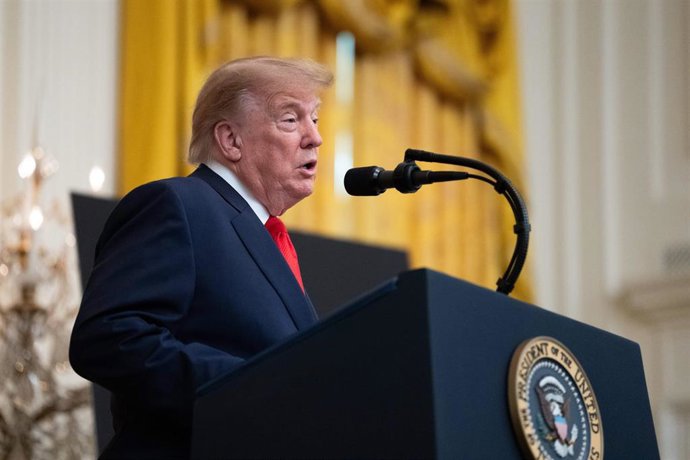 El presidente de Estados Unidos, Donald Trump, durante una comparecencia en la Casa Blanca (archivo)