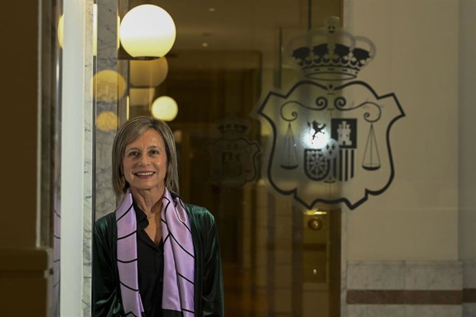 Archivo - La nueva directora del Observatorio contra la violencia doméstica y de género del CGPJ, Esther Rojo, durante una entrevista a Europa Press, a 3 de diciembre de 2025, en Madrid (España).