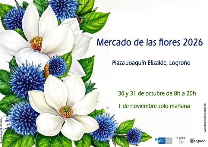 El Mercado de las Flores de Todos los Santos, los días 30 y 31 de octubre y 1 de noviembre en la Plaza Joaquín Elizalde