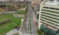 Un estudio propone convertir Merindades en un bulevar peatonal y rediseñar Príncipe de Viana con una glorieta elíptica