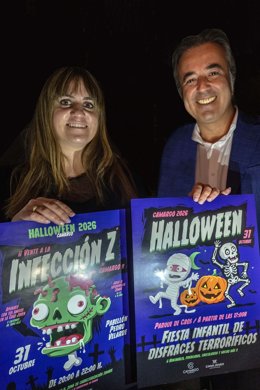 El alcalde de Camargo, Diego Movellán, y la concejala de Juventud, María Higuera