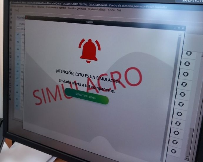Imagen de recurso acerca del ejercicio de simulacro para hacer frente a agresiones a sanitarios