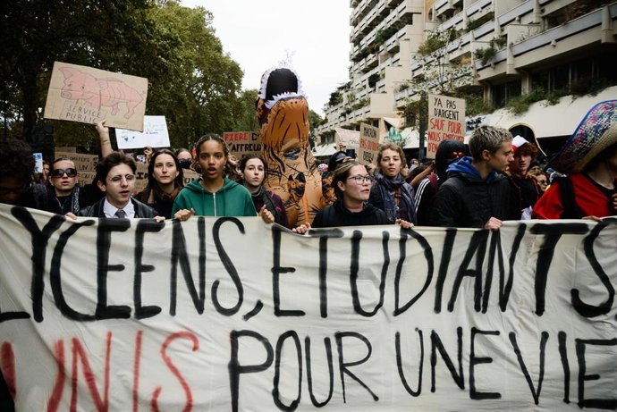 Manifestaciones de estudiantes en Occitania (Francia), en imagen de archivo, a 25 de octubre de 2026 