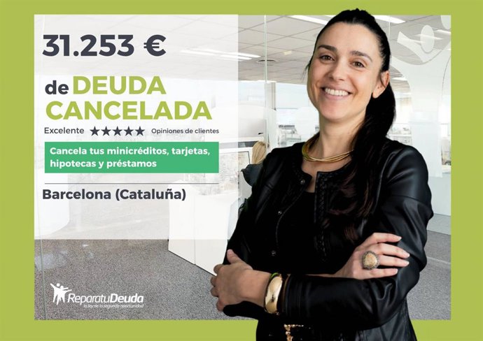Un hombre deja atrás 31.253 € en Barcelona (Cataluña) con Repara tu Deuda y la Ley de Segunda Oportunidad