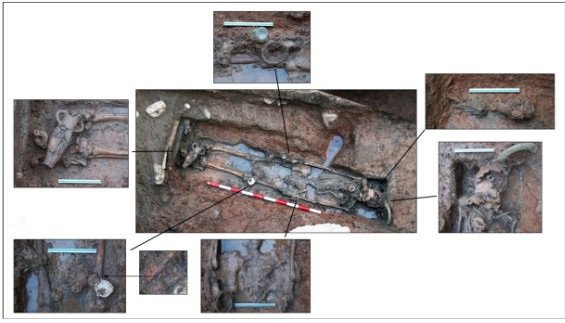 Enterramiento de una mujer de más de 60 años documentado en la tumba 6 de la necrópolis occidental de Malaca (calle Rosarito, Málaga), fechado entre los años 126 y 232 d. C.