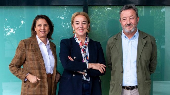 Los diputados de Vox en la Asamblea de Madrid Ana Velasco, Ana Cuartero e Íñigo Henriquez de Luna, candidatos al Senado por Madrid en las elecciones del 29-N