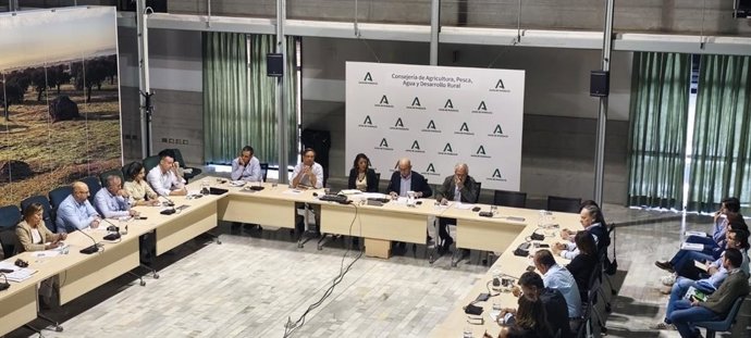 Reunión de la Mesa de Sanidad Vegetal en la Consejería de Agricultura, con sede en Sevilla.
