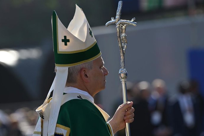 Lourdes, Moselle, France: IPA89030200 - France, Lourdes, Vatican, September 27, 2026: Holy Mass celebrated by Pope Leo XIV at the Prairie of the Shrine of Our Lady of Lourdes during his apostolic journey to France. Photograph by ALESSIA GIULIANI/Catholic 