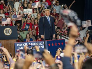 El president dels Estats Units, Donald Trump, durant un míting