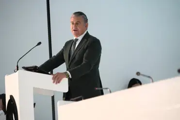 El vicepresidente primero del Gobierno andaluz y consejero de Presidencia, Sanidad y Emergencias, Antonio Sanz, en un acto en Dcoop en Antequera.