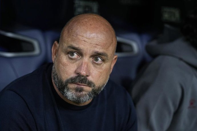 Manolo González durante un partido con el RCD Espanyol