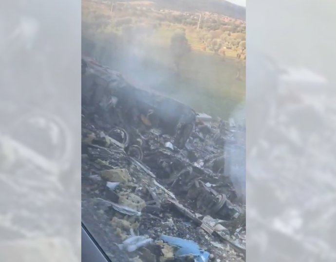 Captura de un vídeo tomado por un pasajero del tren