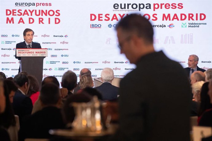 El alcalde de Madrid, José Luis Martínez-Almeida, en 'Desayunos Madrid' de Europa Press