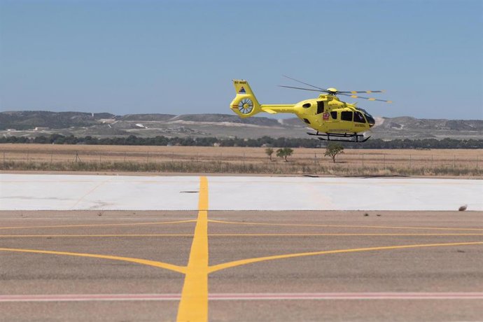 Helicóptero sanitario del Gobierno de Aragón.