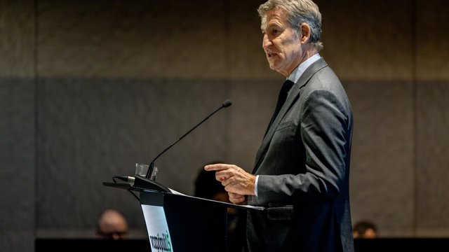 El presidente del PP, Alberto núñez-Feijóo, participa en el XV Aniversario de Vozpópuli, a 22 de octubre de 2026, en Madrid (España).