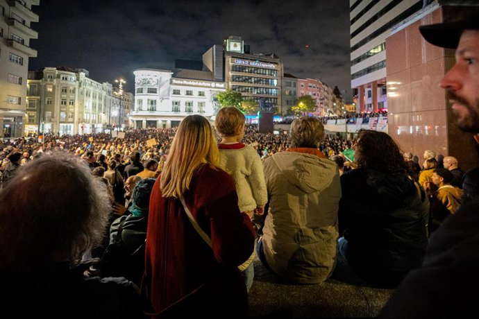 Imagem de arquivo dos protestos por moradia digna em Portugal.