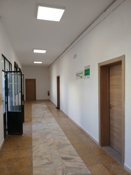 Obras de remodelación en los locales de la antigua Maternidad de Badajoz.