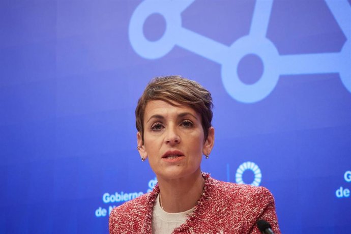 Archivo - La presidenta de Navarra, María Chivite, en una imagen de archivo