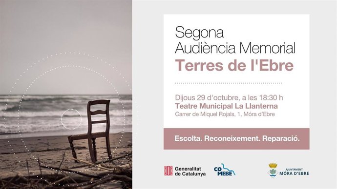 Cartel de la Segunda Audiencia Memorial sobre la Guerra Civil en Terres de l'Ebre