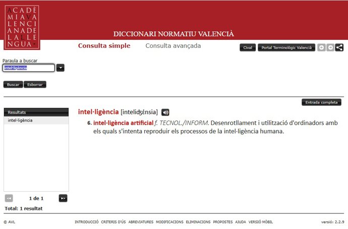 L'Acadèmia Valenciana de la Llengua (AVL) ha elaborat un informe específic sobre l'apostrofació de la sigla IA.