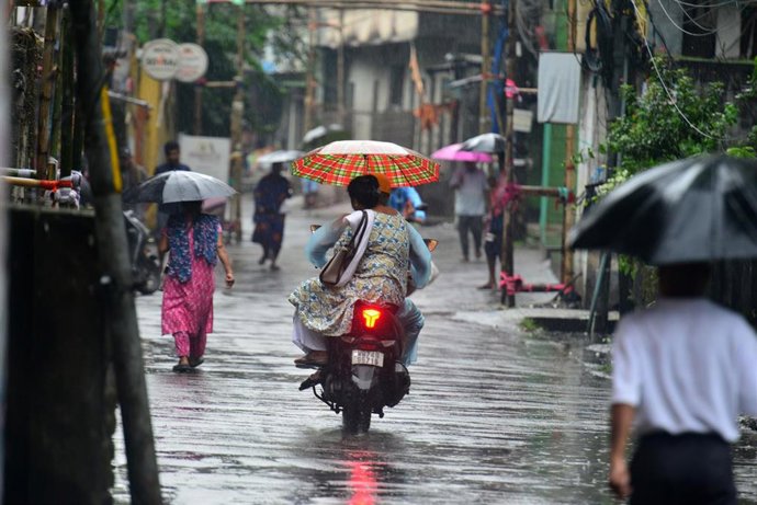 Imagen de archivo de las lluvias en India.