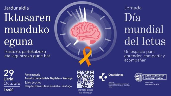 Cartek de ka jornada de Osakidetza con mitvo del 'Día Mundial del Ictus'