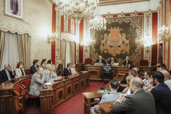Imagen de archivo de un pleno del Ayuntamiento de Alicante